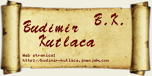 Budimir Kutlača vizit kartica